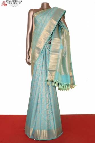 Exquisite Grand Wedding Zari Brocade Kanjeevaram Silk Saree